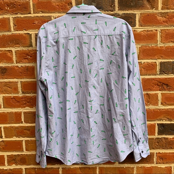 Sovereign Code beer bottle print button down shirt - Picture 8 of 9